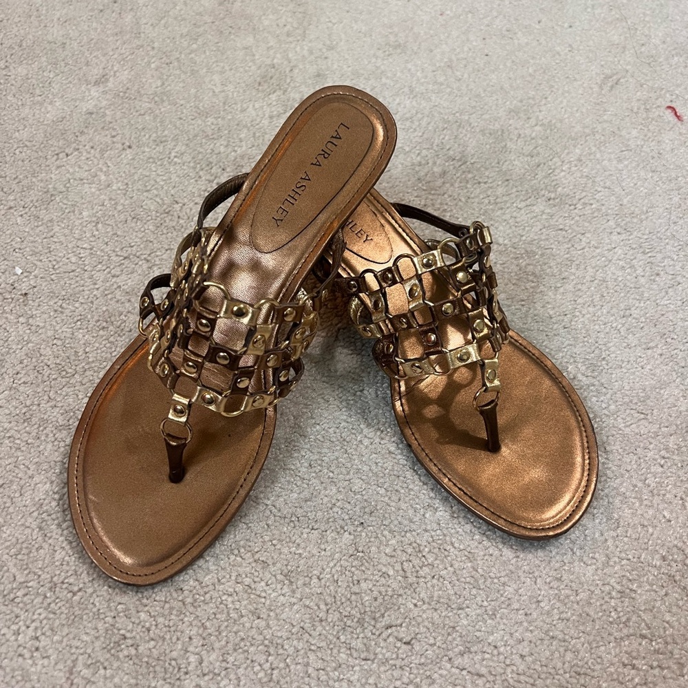 Laura Ashley Women's Bronze Sandals